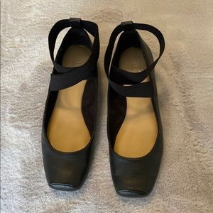 a.n.a. Black Ballet Style Flats